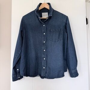 Lucky Brand Dark Wash Denim Button-Down Shirt